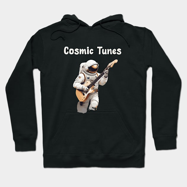 Astronaut playing guitar in space Hoodie by Patterns-Hub